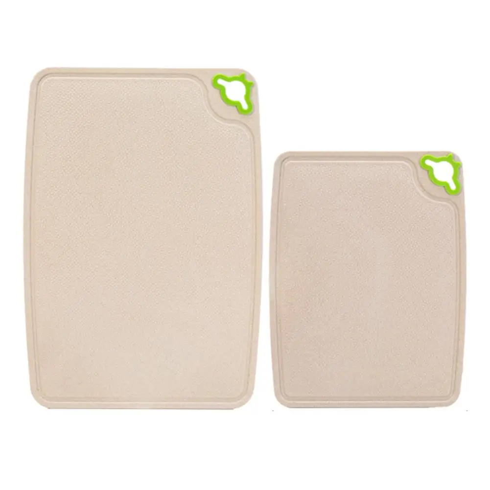 

Sustainable Chopping Board Rice Husk Dishwasher Safe Sturdy Non-slip Suitable For Both Sides With Juice Trough Rectangular