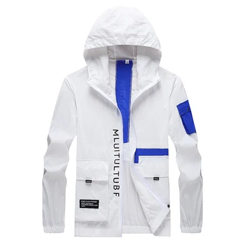 

Dandy Sunscreen Serve Male Ultrathin Ventilation Sunscreen Clothes Trend Solid Color Defence Sai. Man Loose Coat Summer Thin