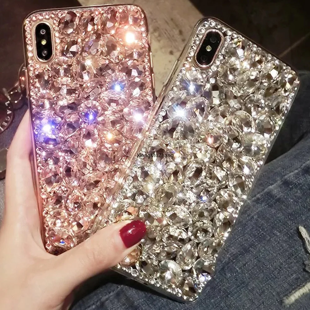 Роскошный Блестящий Алмазный Стразы чехол для Moto One Macro/One Vision Plus/One Fusion 5G/Z4 Play