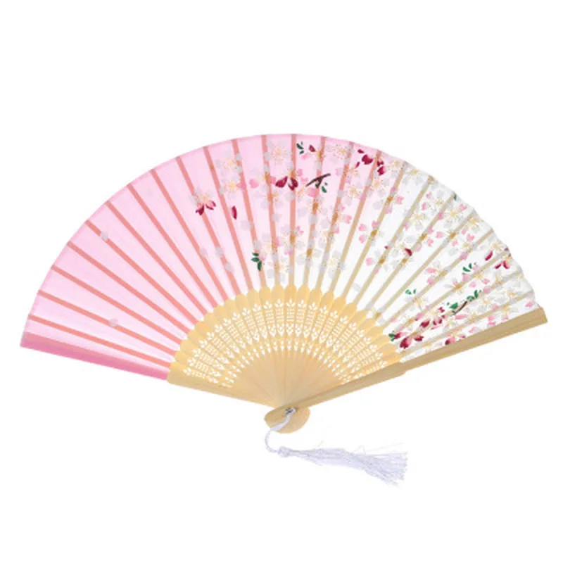Летние винтажные бамбуковые складные ручные веер в виде цветка кружева шелковые китайские танцевальные карманные подарки свадебные красочные дропшиппинг