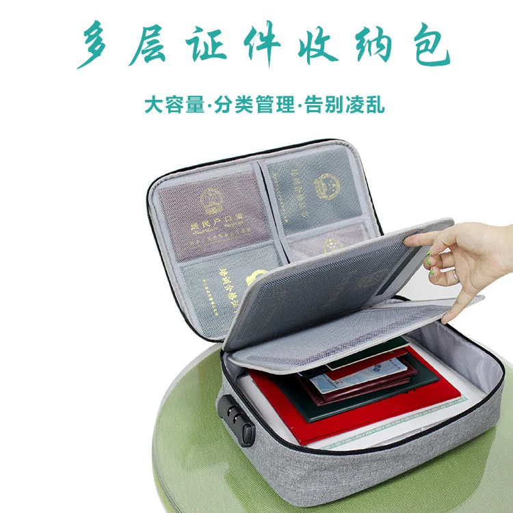 

Travel Bag Multi-functional Storage Passport Holder Travel Document Package Customizable Can Stick a Card