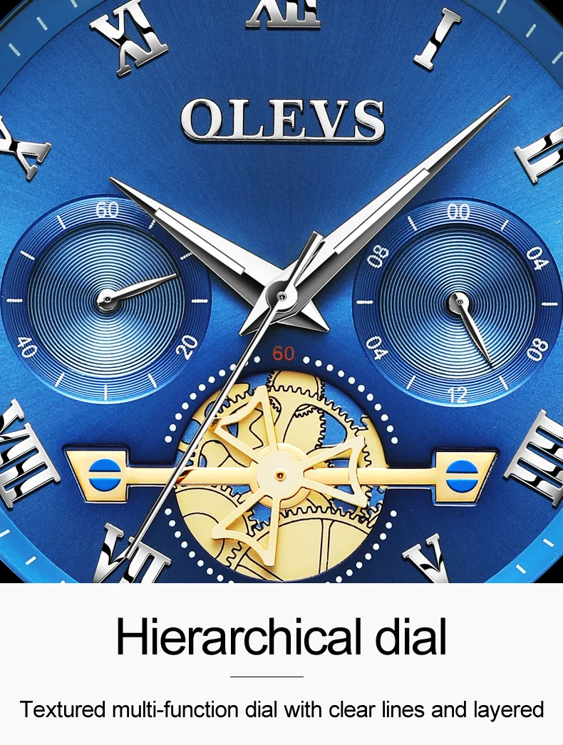 OLEVS Tourbillon Style Chronograph Men Watches 2021 Luxury Brand Sport Watch for Men Popular Hot Fashion Quartz Wristwatches