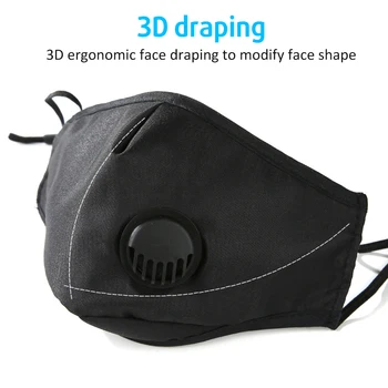 

PM2.5 Filter Paper Anti Haze Mouth Mask Anti Dust Mask Activated Carbon Filter Paper Adjustable Face Mask With Valve Health Care