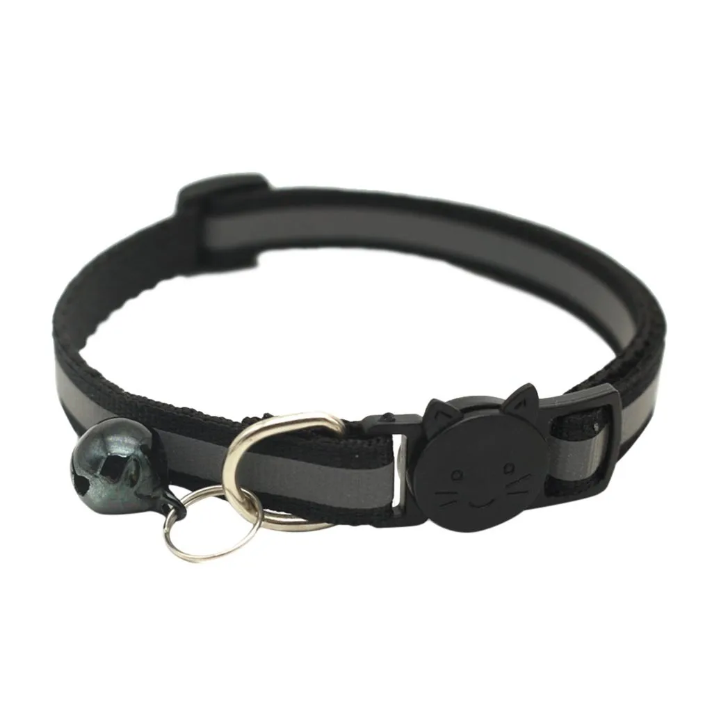 6 PACK Reflective Cat Collars Safety Quick Release with Bell- Adjustable 19-32cm Personalized Cat Collars Leash Cat Collar Lead