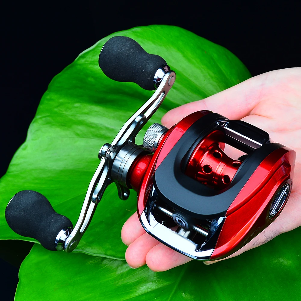 Water Drop Reel Casting Reel Gear Ratio 6.3:1 Aluminum Spool Baitcast 17+1BB Bearing Left-Right Handle 200g Baitcast Reel