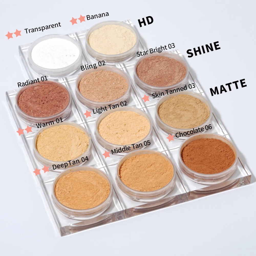 Wholesale Makeup Loose Setting Powder Matte Banana Transparent Powder  Private Label Cosmetics Face Concealer Bronzer Contour