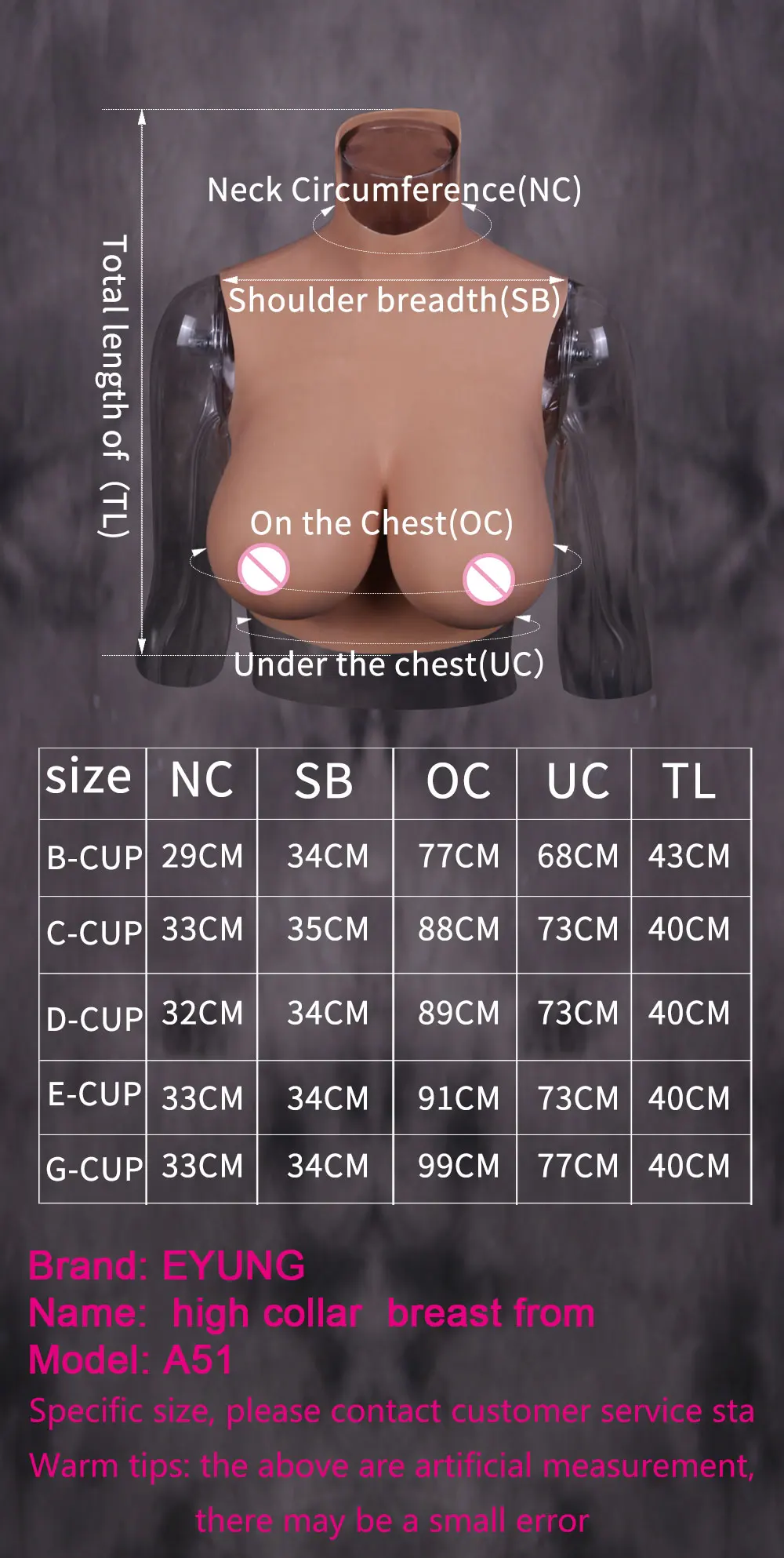 Eyung No Oil Realistic Sissy Fake Boobs Silicone Breast Forms Tits Mimi For Crossdresser Transvestite Mastectomy Artificial Bust (2)