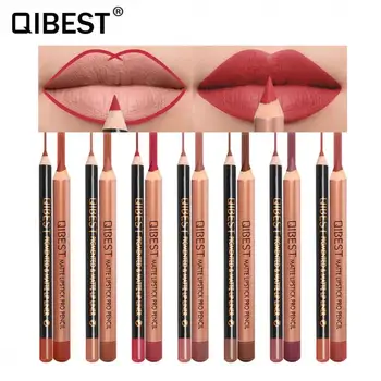 

15Color Matte Lip Liner With Lipstick Pen Set Waterproof Lasting Stereo Wooden Lip Liner Pencil High Quality Lipstick Pen