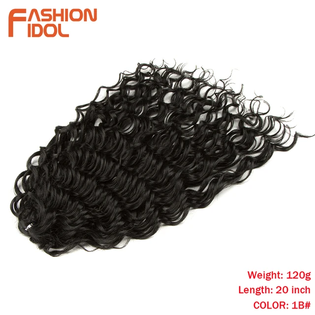 Deep Wavy Twist Crochet Hair Synthetic Afro Curly Hair Crochet Braids High Temperature Fiber Braiding Hair Extensions For Women #1B