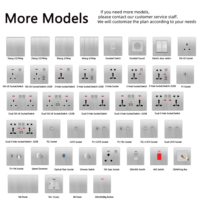 86 tipo luz dimmer interruptor velocidade campainha 05