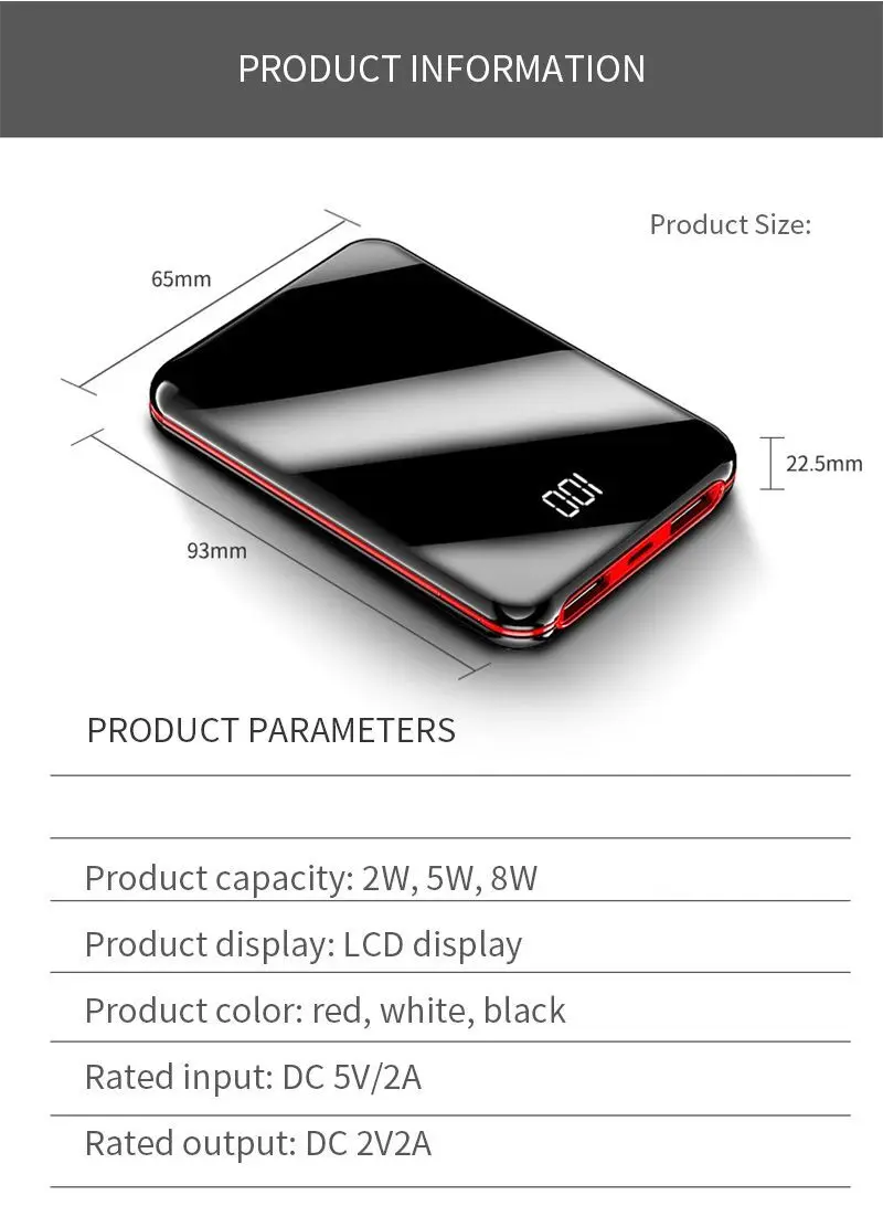 Mi ni power Bank 30000 мАч для iPhone 8 Xs Xiaomi mi power bank Pover Bank зарядное устройство 2 usb порта Внешняя батарея Poverbank портативный