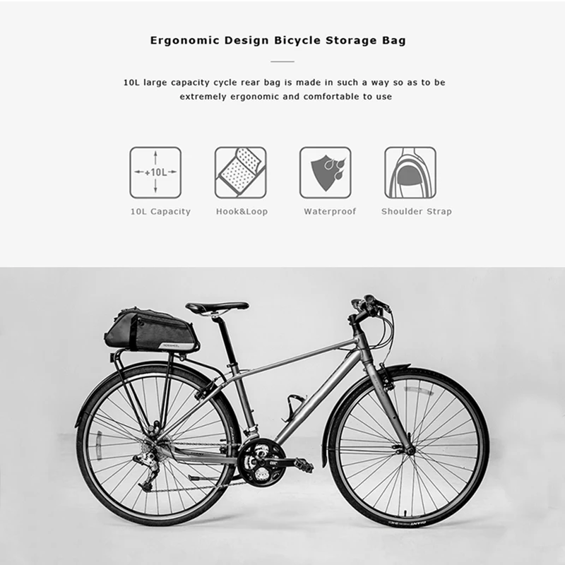 Back Bike Bag Storage Compartment Organizer Cycling Pouch Holder Pack Sack