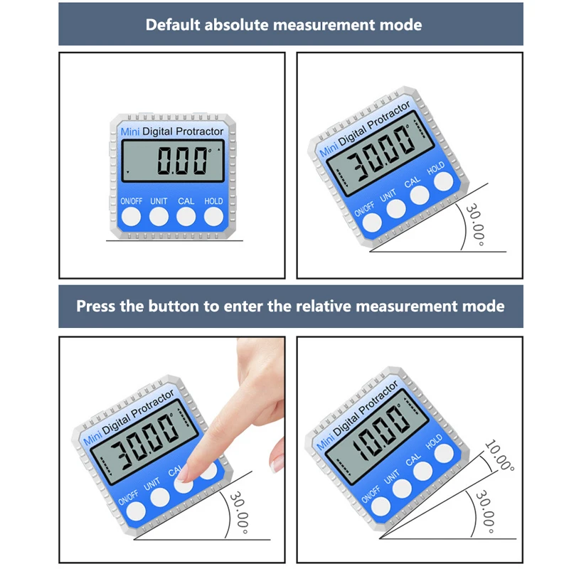 360&deg; Mini Electronic Goniometer Digital Protractor High Precision Inclinometer Digital Level Angle Finder Meter Measurement Box digital angle protractor,angle measuring tool,digital angle meter,digital inclinometer