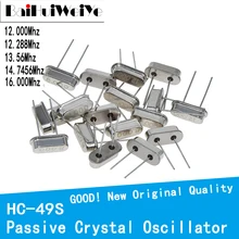 10PCS/LOT HC-49S Quartz Crystal Resonator Passive Oscillator HC 49S 12.000Mhz 12.288Mhz 13.56Mhz 14.7456Mhz 16.000Mhz