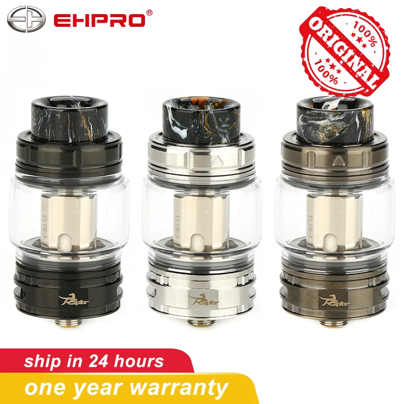 

Original Ehpro Raptor sub ohm tank 4ml capacity 510 thread electronic cigarettes Atomizer with Single coil+Quad coil