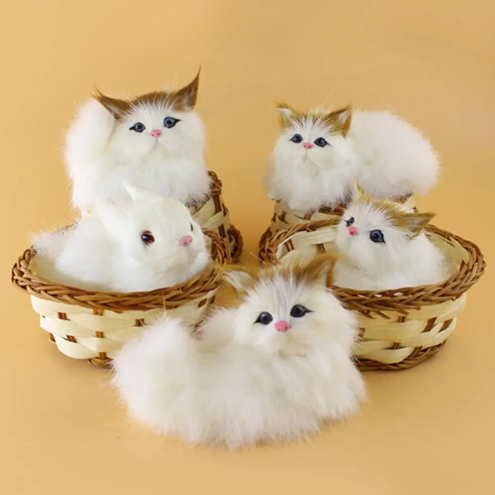 Милая игрушка-животное плюшевая мини-корзина кошка кролик собака детская