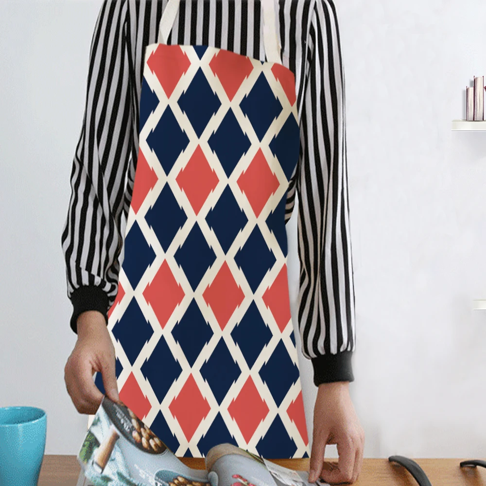 Silstar Tex Black Stripes Kitchen Apron For Woman Linen Home Personalized For Adults Garden BBQ Haircut Children