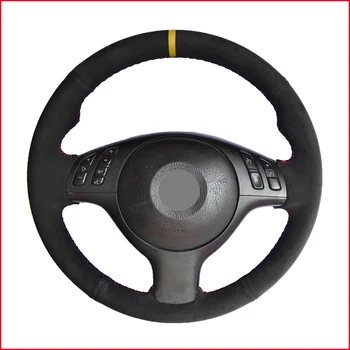 

Mewant Black Suede Leather DIY Hand-stitched Steering Wheel Cover for BMW E46 E39 330i 540i 525i 530i 330Ci M3 2001 2002 2003