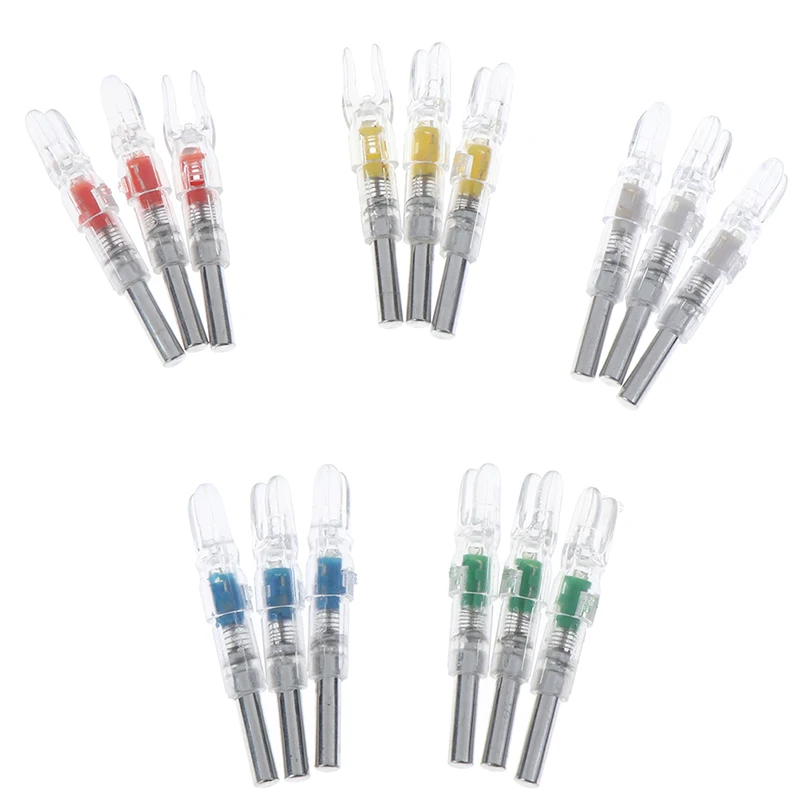 6 Stück Leuchtnocken Für Bogenschießen - Für 6.2mm Carbon Pfeile