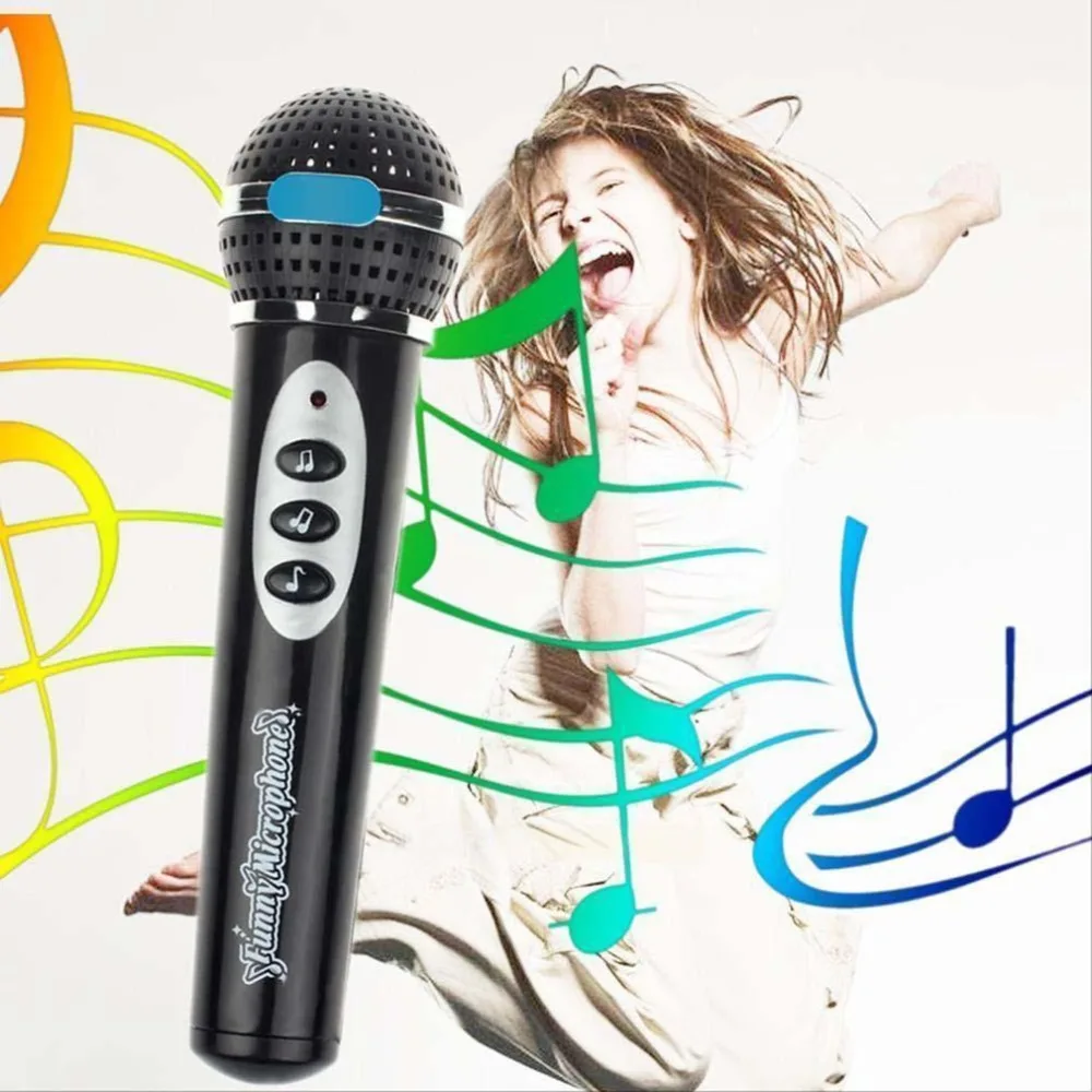 Children Girl Boy Black Microphone Microphone Karaoke Singing Professional Microphone Children Funny Music Toy Gift 2
