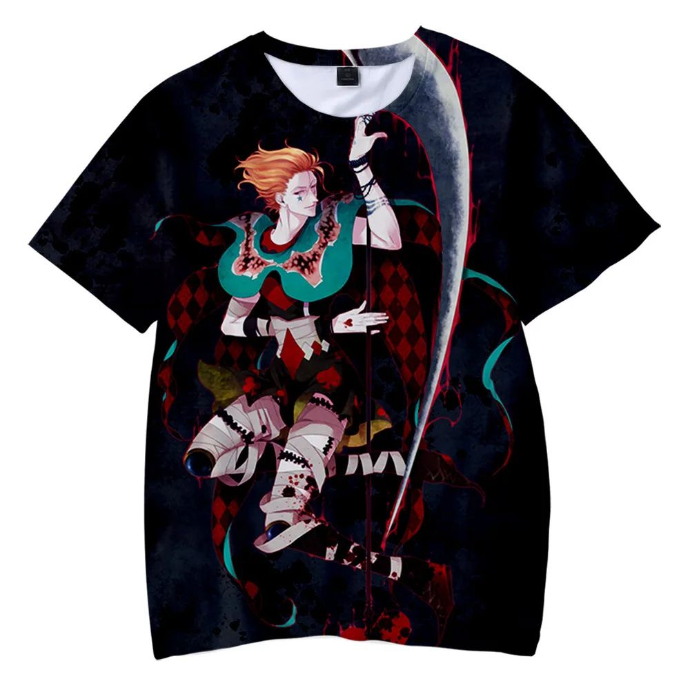 Hot Japanese Anime Women Men Hunter X 3D Print T Shirt Streetwear HXH Killua Hisoka Cosplay T-shirt Summer Hip Hop Tops | Мужская одежда