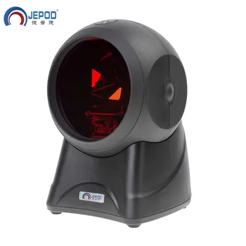 

JEPOD JP-OM6 1D&2D wired Omni directional Barcode Scanner plug and play handfree high speed sanner for Supermarket OM6