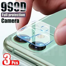 Protecteur d'écran pour objectif d'appareil photo, 3 pièces, en verre trempé pour iPhone 11, 12 Pro, XS Max, X, XR, 7, 8, 6, 6S Plus, SE