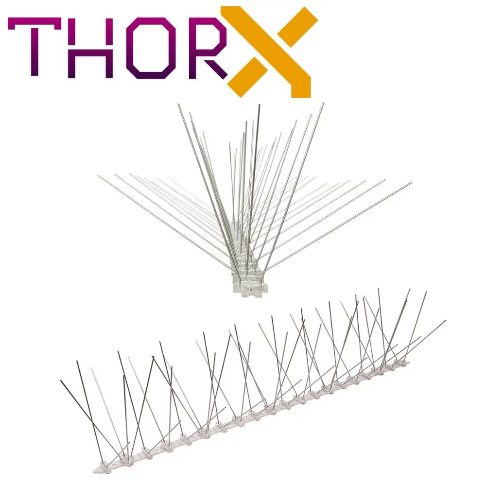 

MH-05-TP 5 row pigeon spikes bird spike on polycarbonat base - high quality solution for bird control spikes