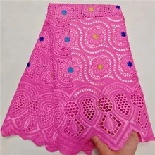 5 ярдов швейцарская кружевная ткань последняя Тяжелая вышитая бисером Африканская Хлопковая ткань швейцарская вуаль кружева популярный Дубай Стиль HL0721