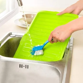 

Hot Selling Kitchen Plastic Drainer Tray Large Tray Basin Sink Drying Rack Worktop Organizer Kitchen Tools TQ