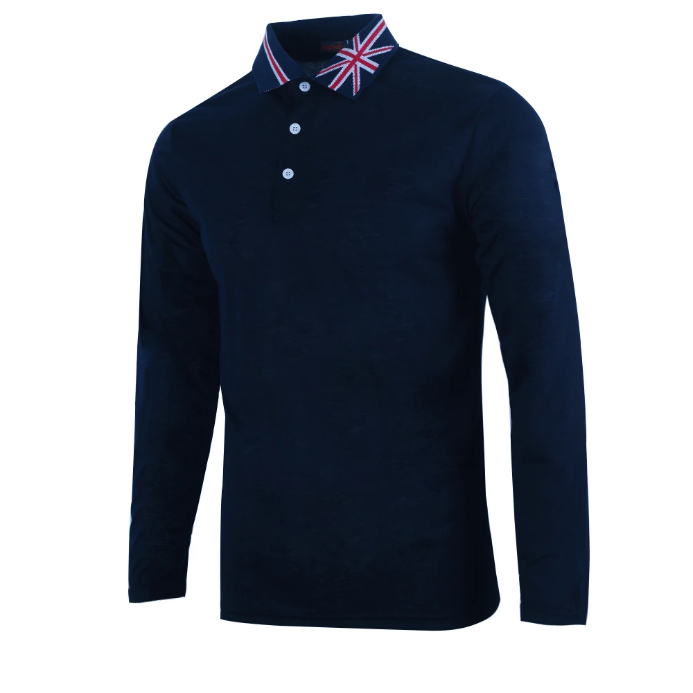 Мужская рубашка поло с воротником размера плюс 3XL 4XL Осенняя брендовая мужская рубашка поло на пуговицах Повседневная Мужская рубашка поло с длинным рукавом