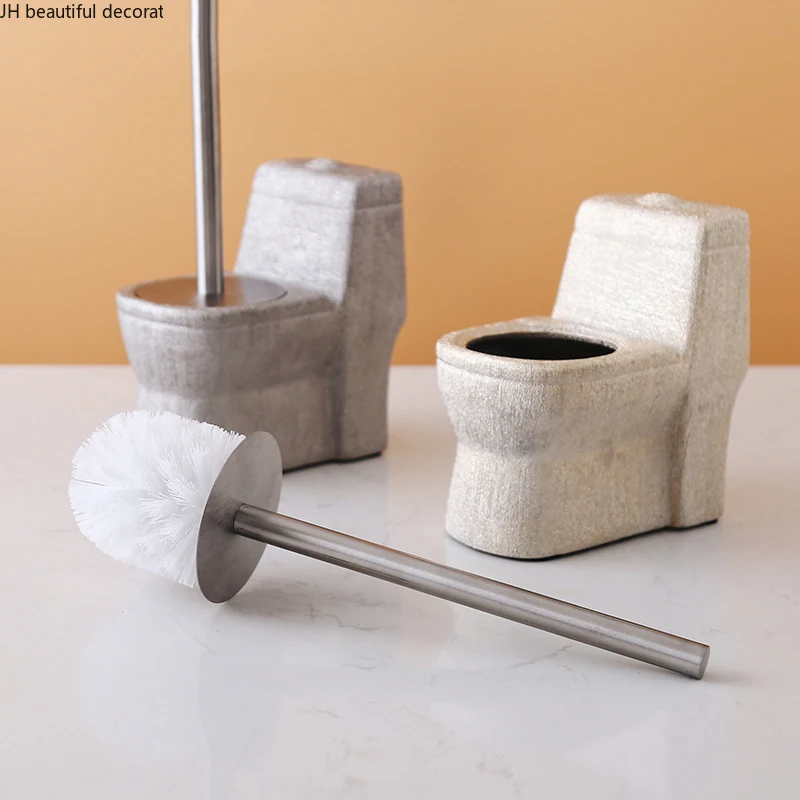 

Creative Ceramic Long Handle Toilet Brush Floor Type Cleaning Tool Toilet Cleaning Brush Holder WC Accessories Cleaning Tool