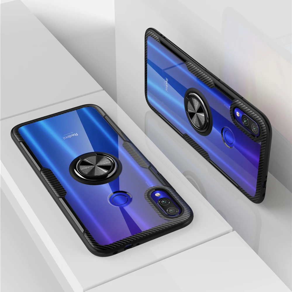 Для Xiaomi Redmi Note 7 8 5 K20 Pro прозрачный чехол с магнитным кольцом для Xiaomi Redmi Note7 Note8 Note5 Pro противоударный прозрачный чехол