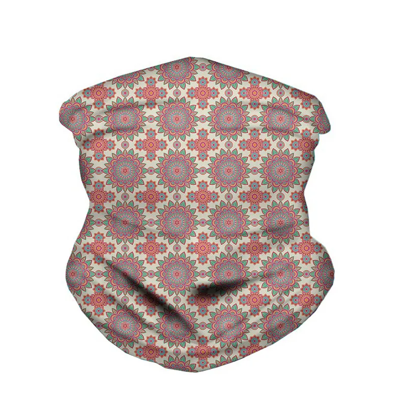 

Women Men Multicolor Magic Motorcycle Cycling Tube Scarf Traditional Print Headband Fashion Half Head Face Mask Neck Gaiter