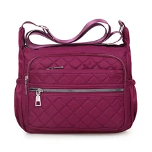 Тканевая сумка через плечо Больше молнии Линг, винтажная сумка для женщин Водонепроницаемая нейлоновая сумка-мессенджер классический Известный дизайнерский пакет