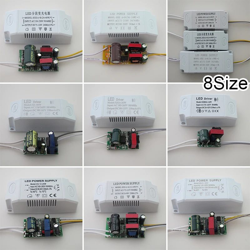 AC176-265V LED Driver Segmented Ceiling Lamp Light Transformer Constant Current Power Supply 24-36W/36-48W/36-50W 230mA