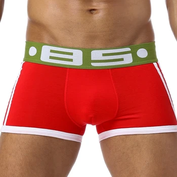 

BS Brand Boxer Men Underwear Sexy cotton Boxers Gay Underwear Cueca male underpants slip Cuecas Male Panties Boxershorts BS40