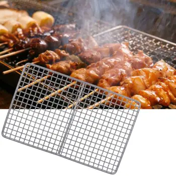 

Pure Titanium Barbecue Grill Net Outdoor Portable Camping Grilled Food Plate Tableware BBQ Tools
