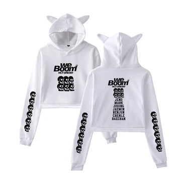 

F.T KPOP NCT DREAM 2019 New Album WE BOOM 2D print fashion trend sala Cat Crop Top Women Hoodies Sweatshirt Sexy clothes