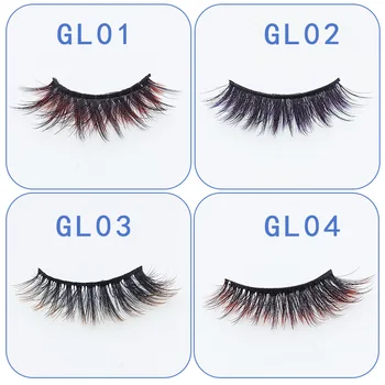 

3D 4D Mink Color Hair False Eyelashes Every Color One-to-Three-to Five of Ten-Pack Eyelash Extension Tools
