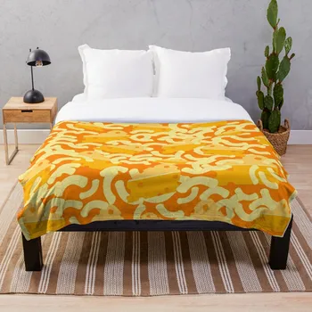 

Mac And Cheese Throw Blanket Soft Sherpa Blanket Bed Sheet Single Knee Blanket Office Nap Blanket