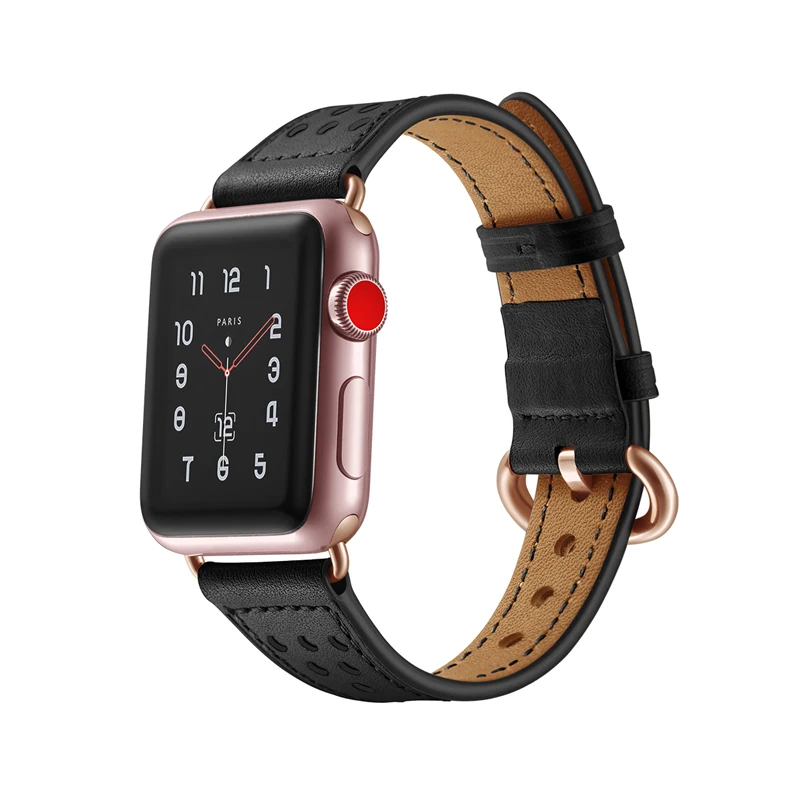 Ремешок для apple watch группа 4 5 44 мм 40 мм кожаный браслет, 42 мм, 38 мм, версия высокого качества с поясом, с проектом correa наручных часов iwatch, 5/4/3/2 аксессуары