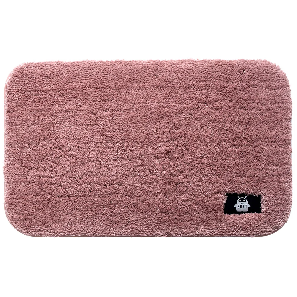 50X60pink Коврик для ванной комнаты, чистый цвет, ковер для спальни, напольный коврик из полиэфирного волокна, разные размеры, для кухни, для украшения дома, для гостиной, для дивана - Цвет: 50X60pink