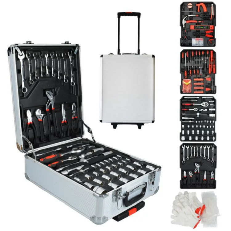 

499-Piece Multifunctional Trolley Suitcase Packaged Combination Wrench Hardware Tools Hand Tools, Non-Power Wrench