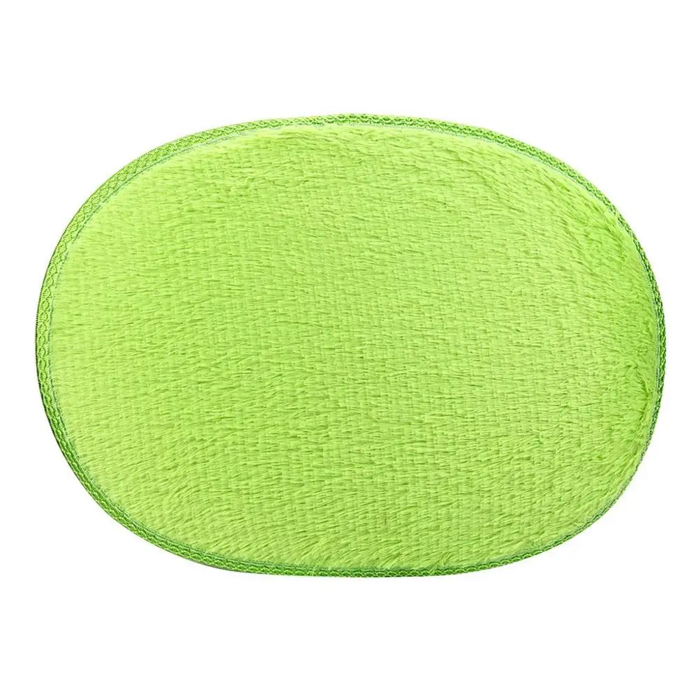 Green Коврик для двери, противоскользящий, пушистый, лохматый, ковер для дома, спальни, ванной комнаты, напольные ковры, kappi paspasi#3O28 - Цвет: Green