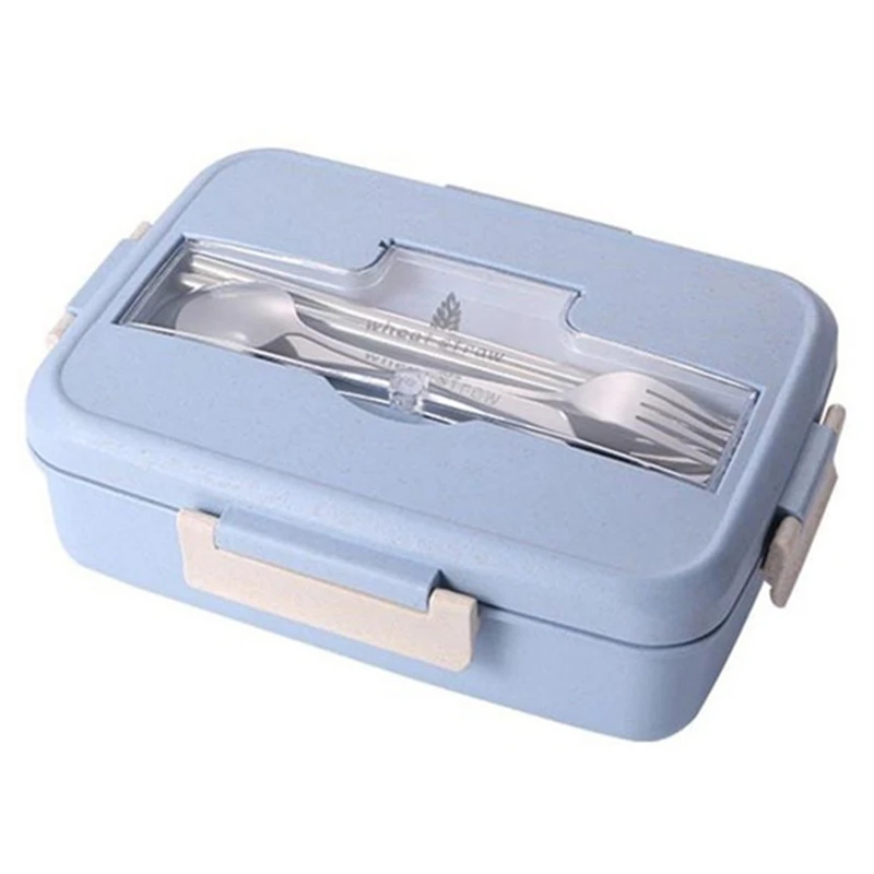 

Wheat Straw Lunch Box Microwave Bento Lunch Box Picnic Food Container Lunch Box Food Storage Container for Student