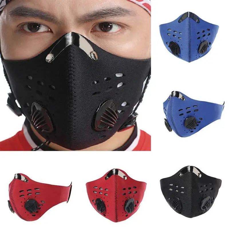 

Reusable Activated Carbon PM2.5 Face Mask Anti Respirator Elastic Sports Outdoor Mouth Cover Anit Dust fog Mask Filter Face Mask