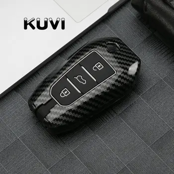 

Carbon fiber Alloy+Silicone Car Remote Key Case Cover For Peugeot 208 308 508 3008 5008 for Citroen C4 Picasso DS3 DS4 DS5 DS6