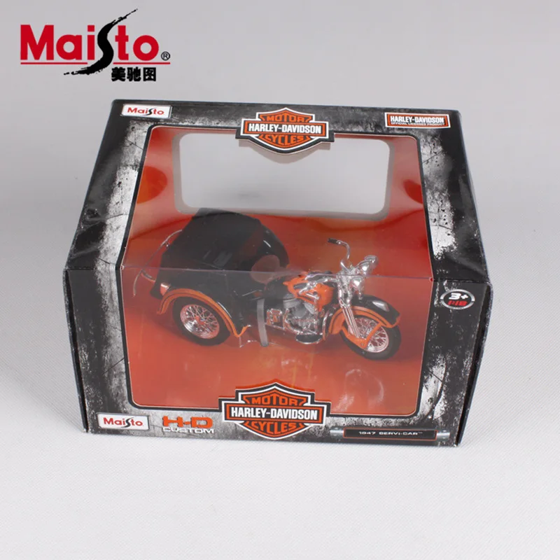 Maisto 1:18 Harley 1947 сторона три тура оригинальная Авторизованная модель мотоцикла из сплава игрушечный автомобиль Коллекционирование