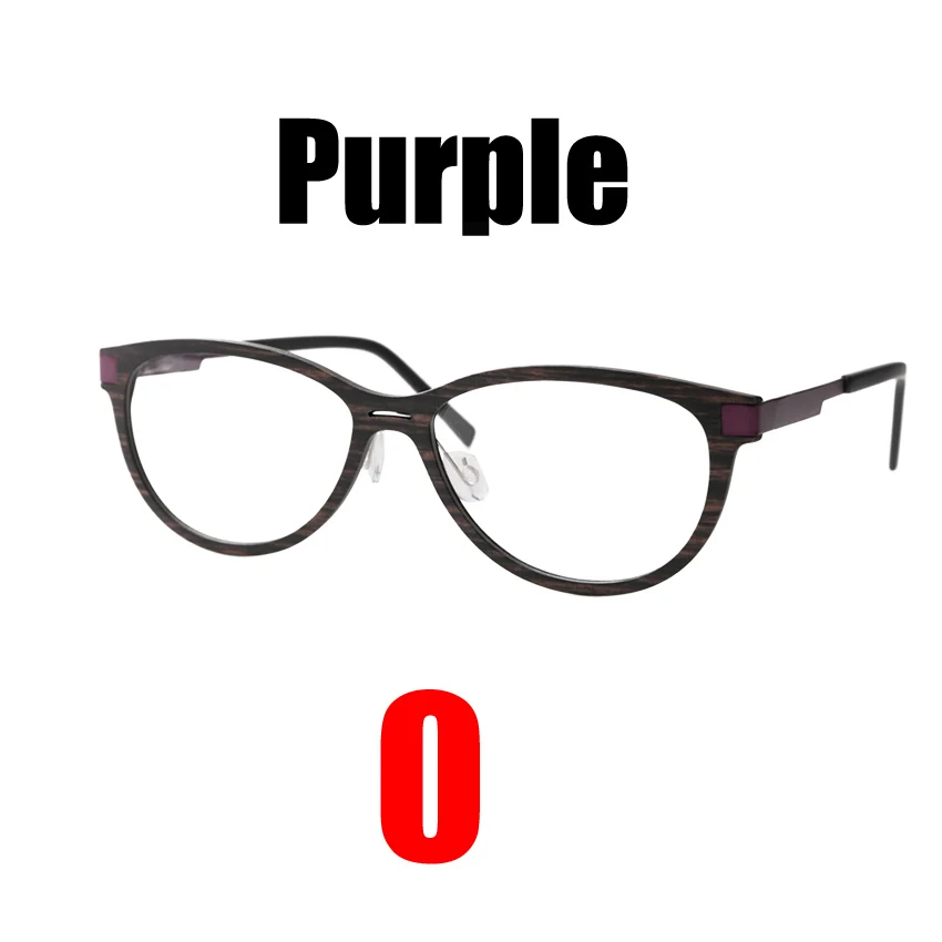 Purple 0 SOOLALA высококачественный анти-синий светильник для женщин очки для близорукости с подарочной упаковкой-0,5 от 0,75 до 5,0 6,0 оптическая оправа для очков по рецепту - Цвет оправы: Purple 0